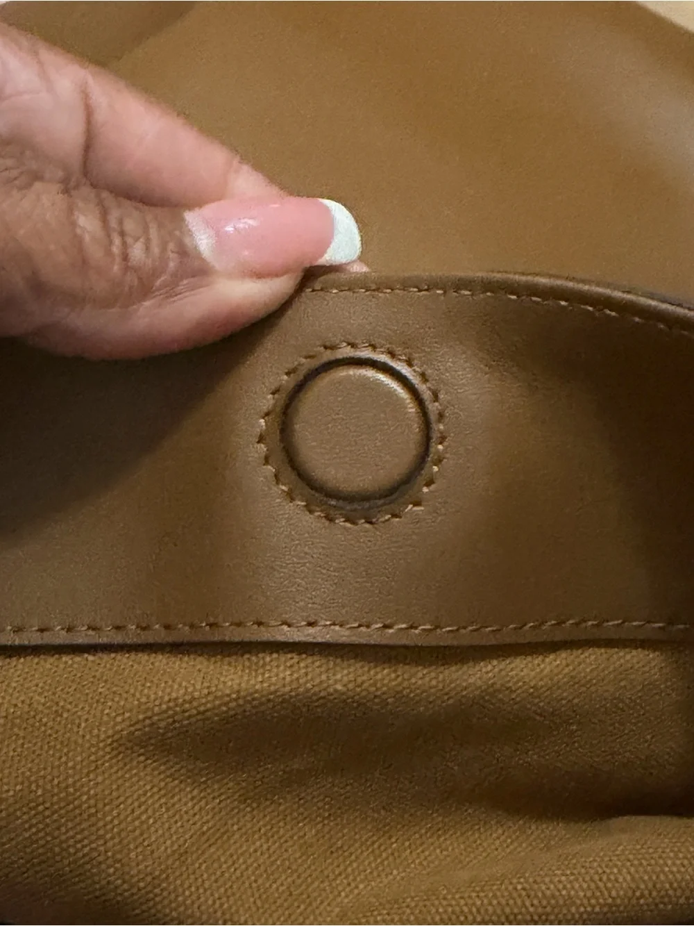 Classic Tan Leather Hobo Shoulder Bag
